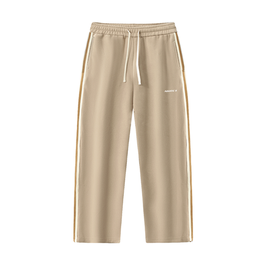 Contrast Side-Stripe Straight-Leg Sweatpants