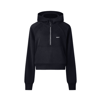 Cropped Half-Zip Hoodie