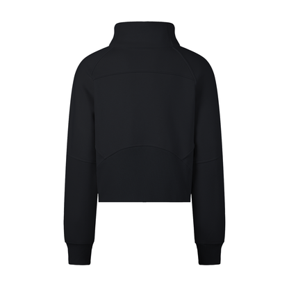Cropped Half-Zip Sweatshirt