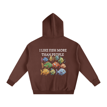 Oversize Fish Friends Logo Hoodie