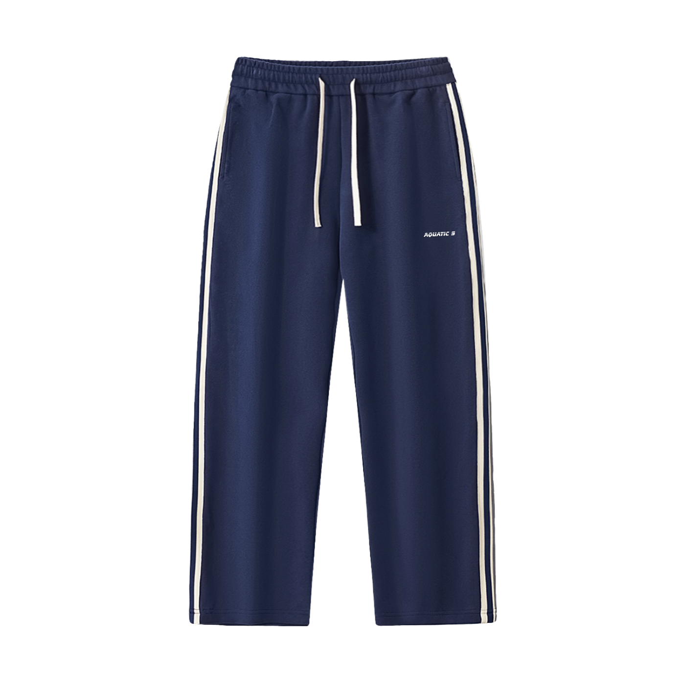 Contrast Side-Stripe Straight-Leg Sweatpants
