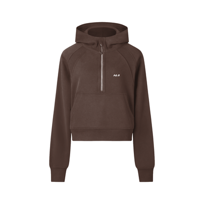Cropped Half-Zip Hoodie