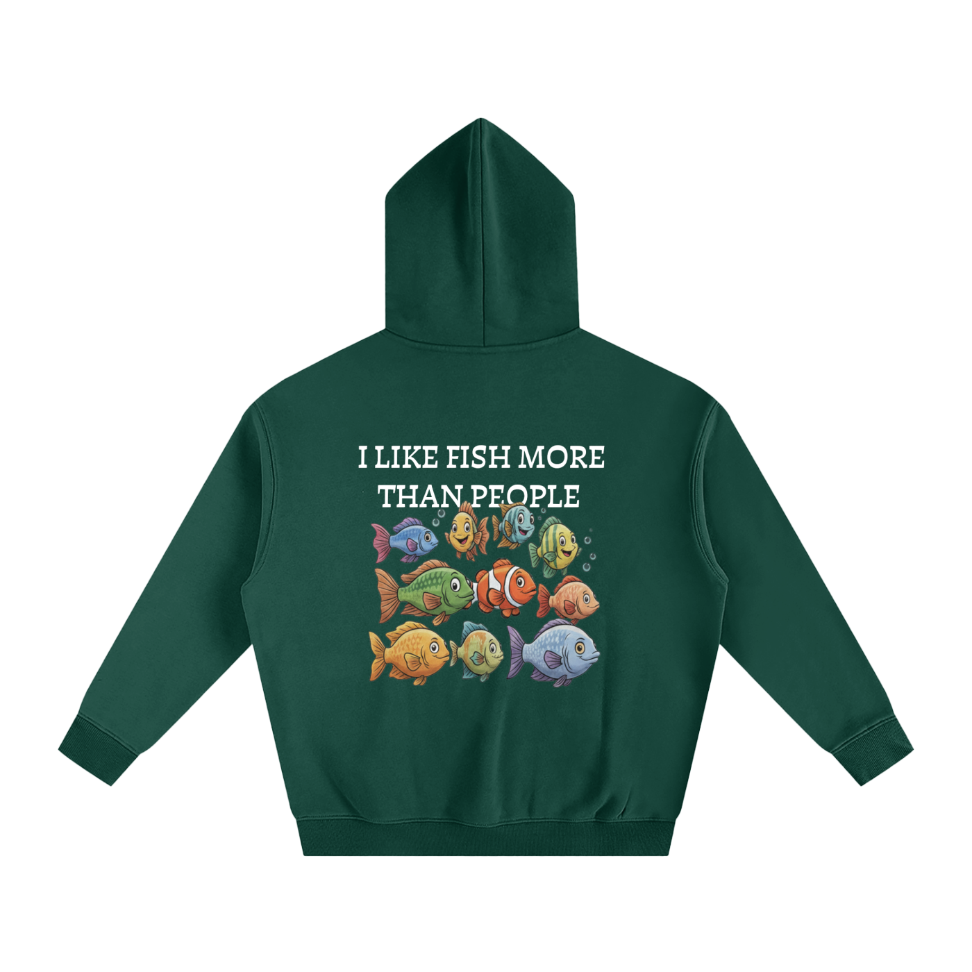 Oversize Fish Friends Logo Hoodie