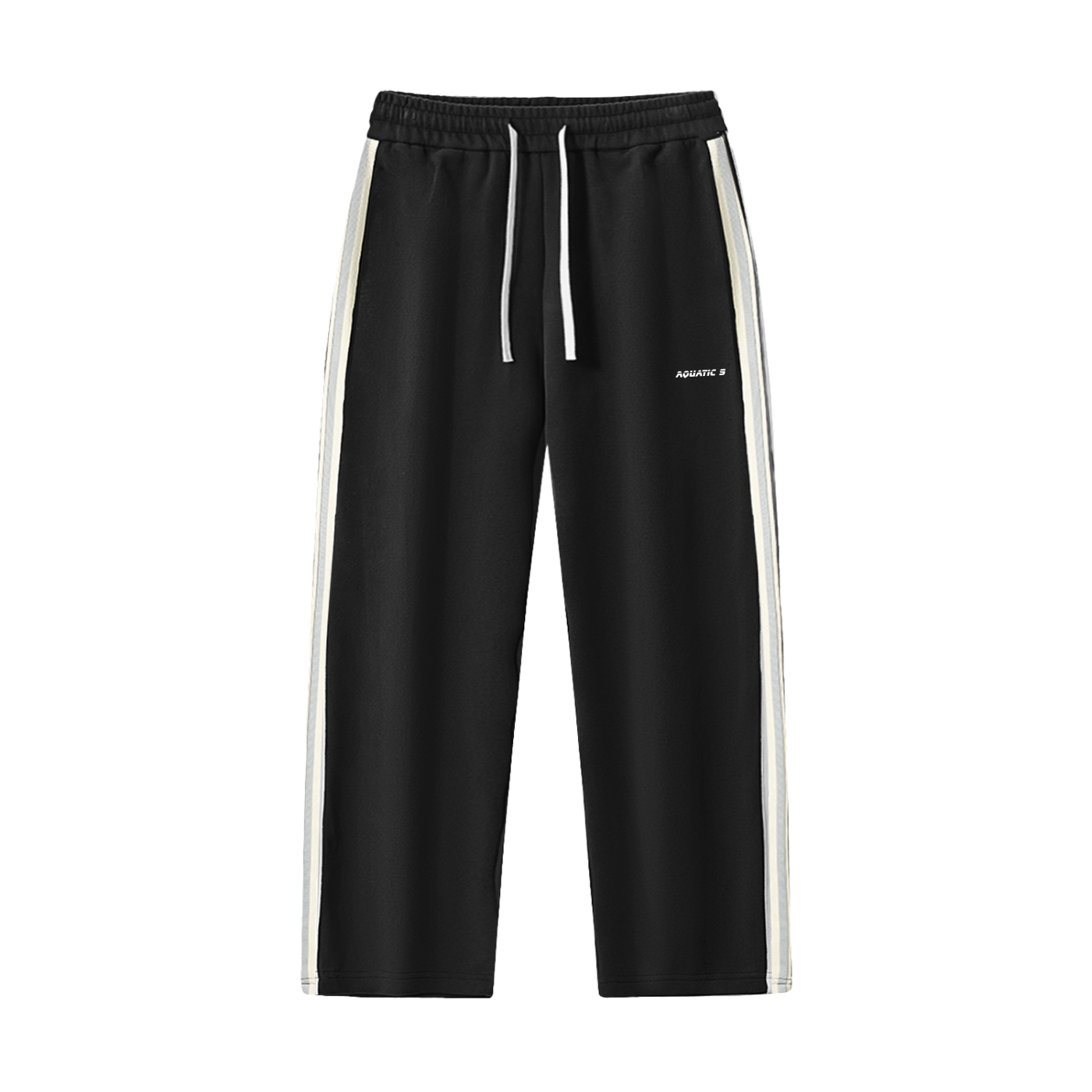 Contrast Side-Stripe Straight-Leg Sweatpants