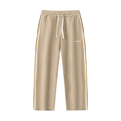 Contrast Side-Stripe Straight-Leg Sweatpants