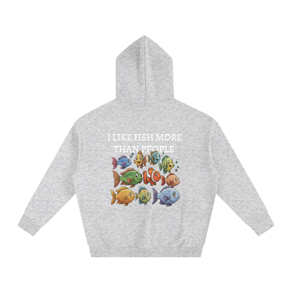 Oversize Fish Friends Logo Hoodie