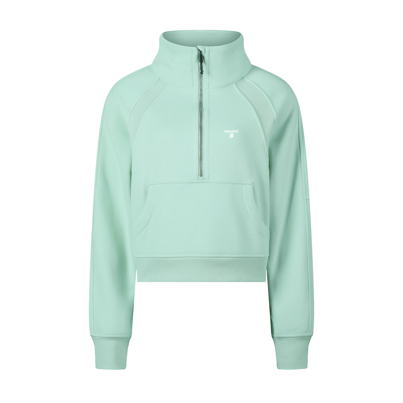 Cropped Half-Zip Sweatshirt
