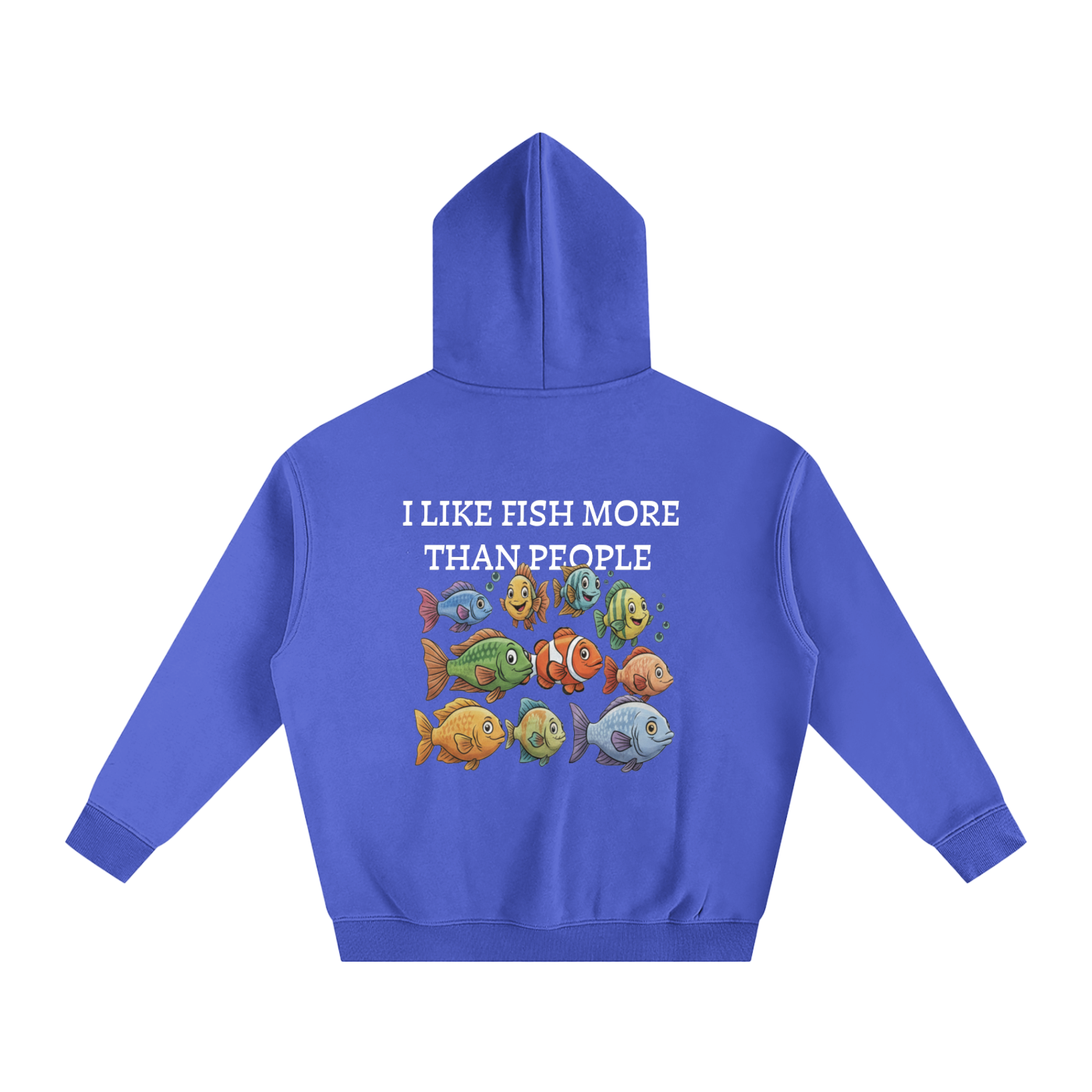 Oversize Fish Friends Logo Hoodie