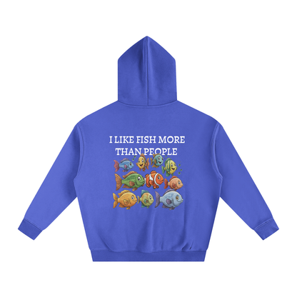 Oversize Fish Friends Logo Hoodie