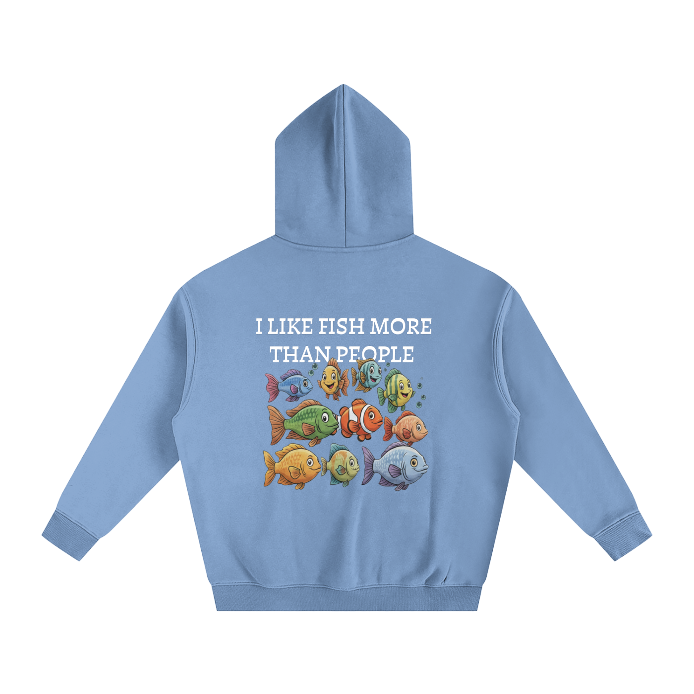 Oversize Fish Friends Logo Hoodie