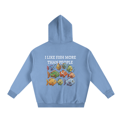 Oversize Fish Friends Logo Hoodie