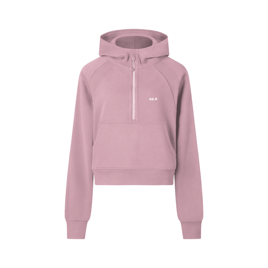 Cropped Half-Zip Hoodie