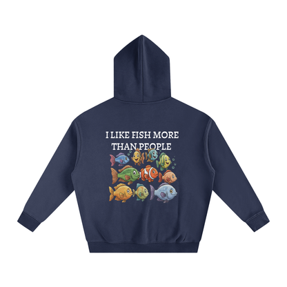 Oversize Fish Friends Logo Hoodie