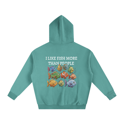 Oversize Fish Friends Logo Hoodie