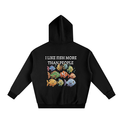 Oversize Fish Friends Logo Hoodie