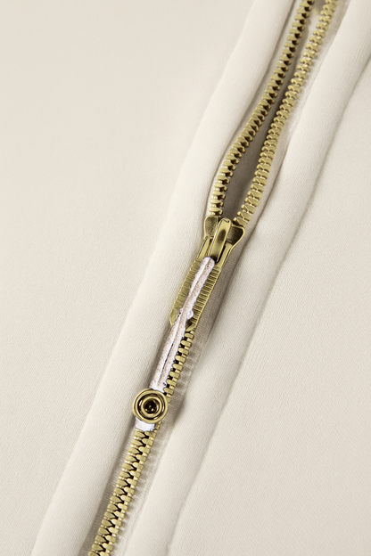 Cropped Half-Zip Sweatshirt