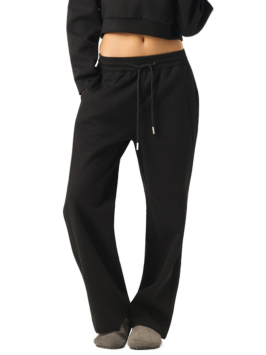 Drawstring Straight-Leg Sweatpants